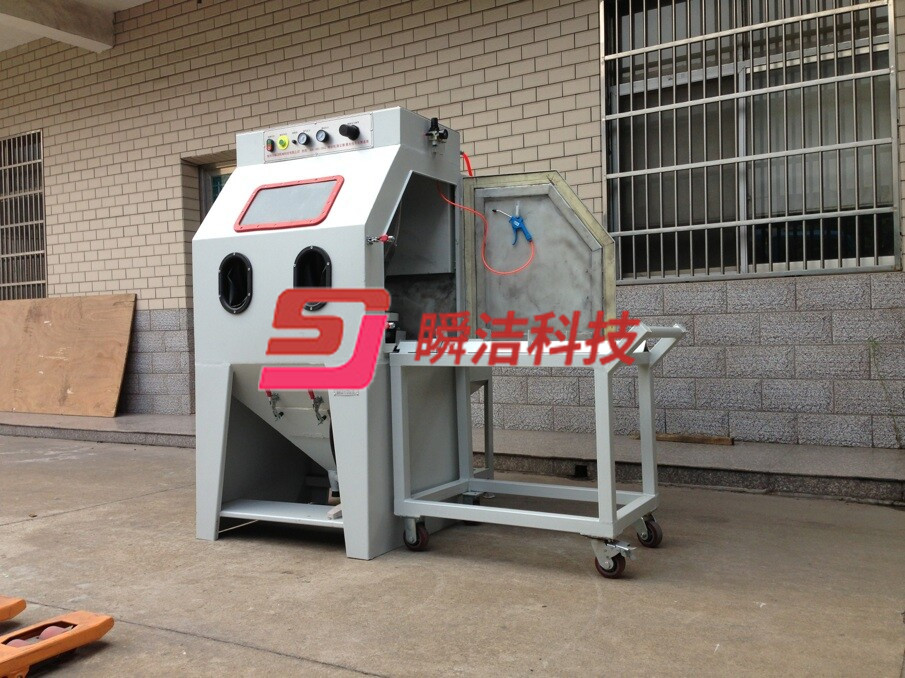 9080小型手動(dòng)轉(zhuǎn)臺轉(zhuǎn)盤噴砂機(jī)